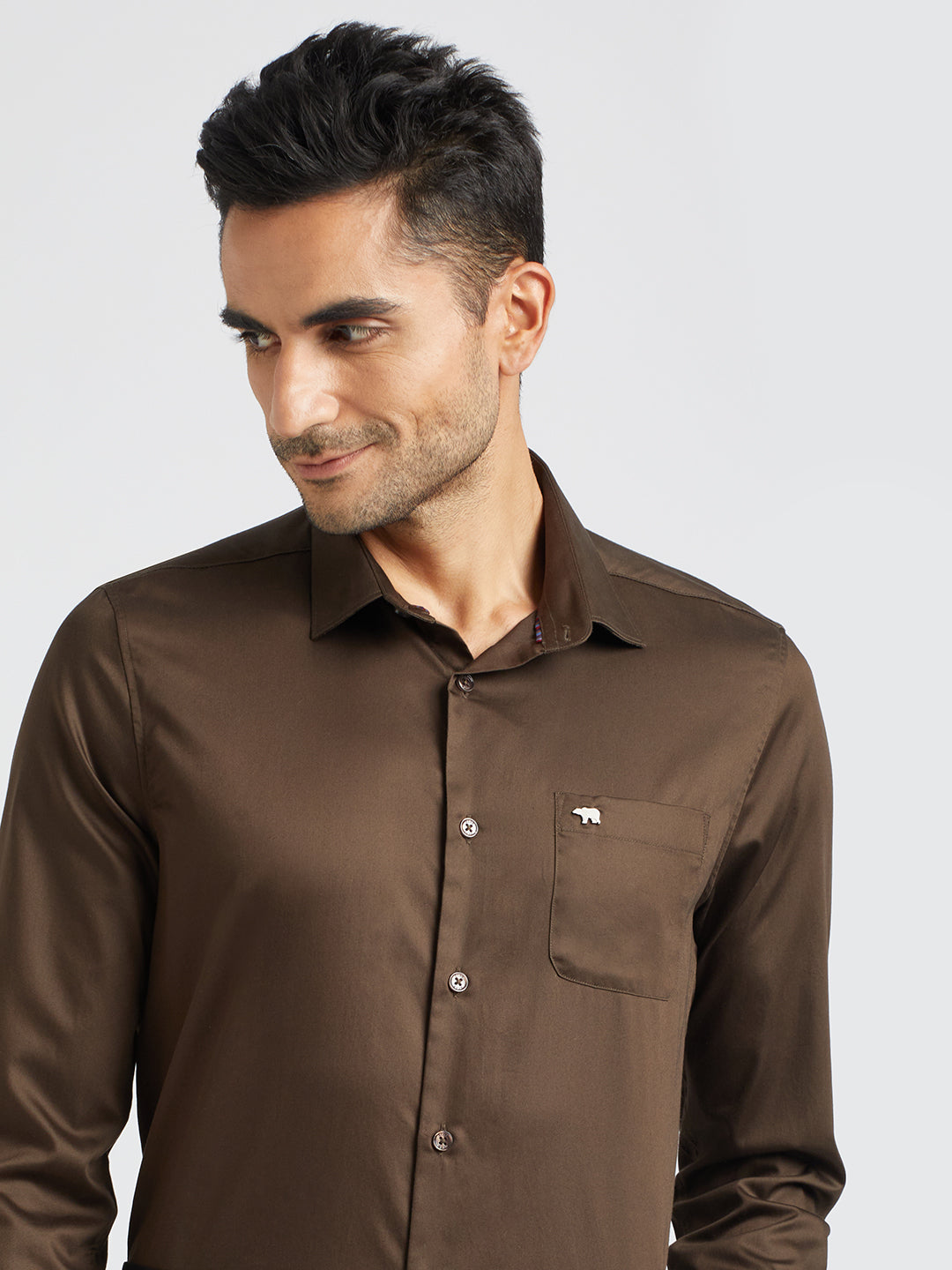Anaheim - Men Maroon Solid Slim Egyptian Giza Cotton Formal Shirt | The Bear House