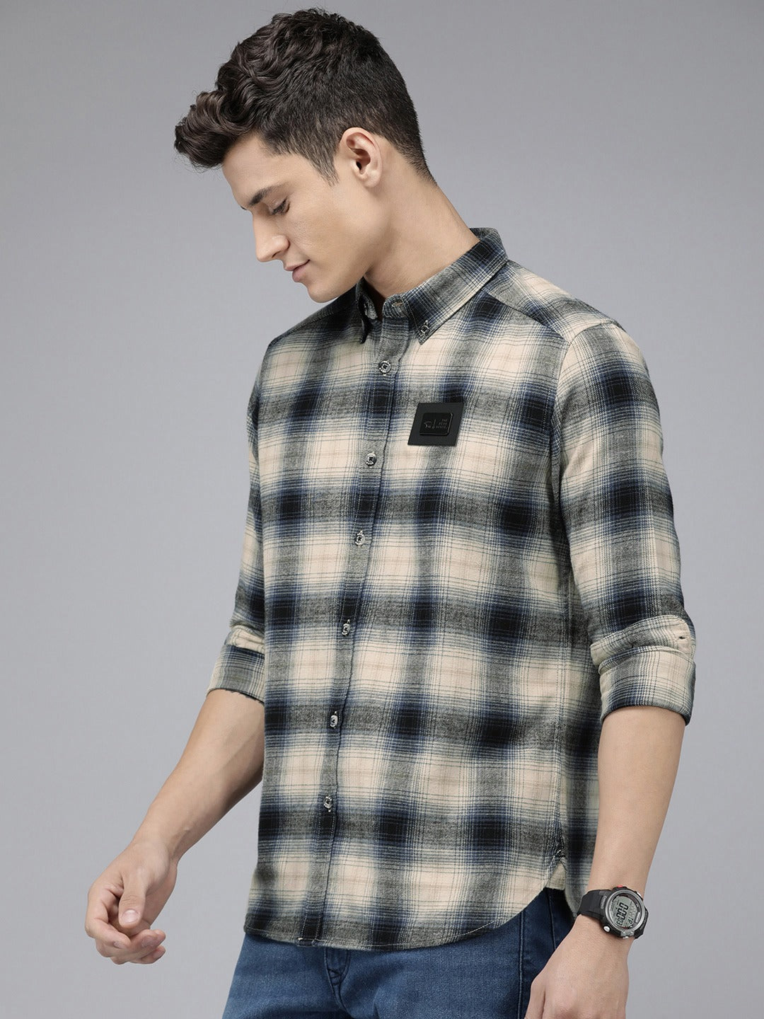 Lados-Men's Checked Slim Fit Flannel Shirt – Shop The Bear House