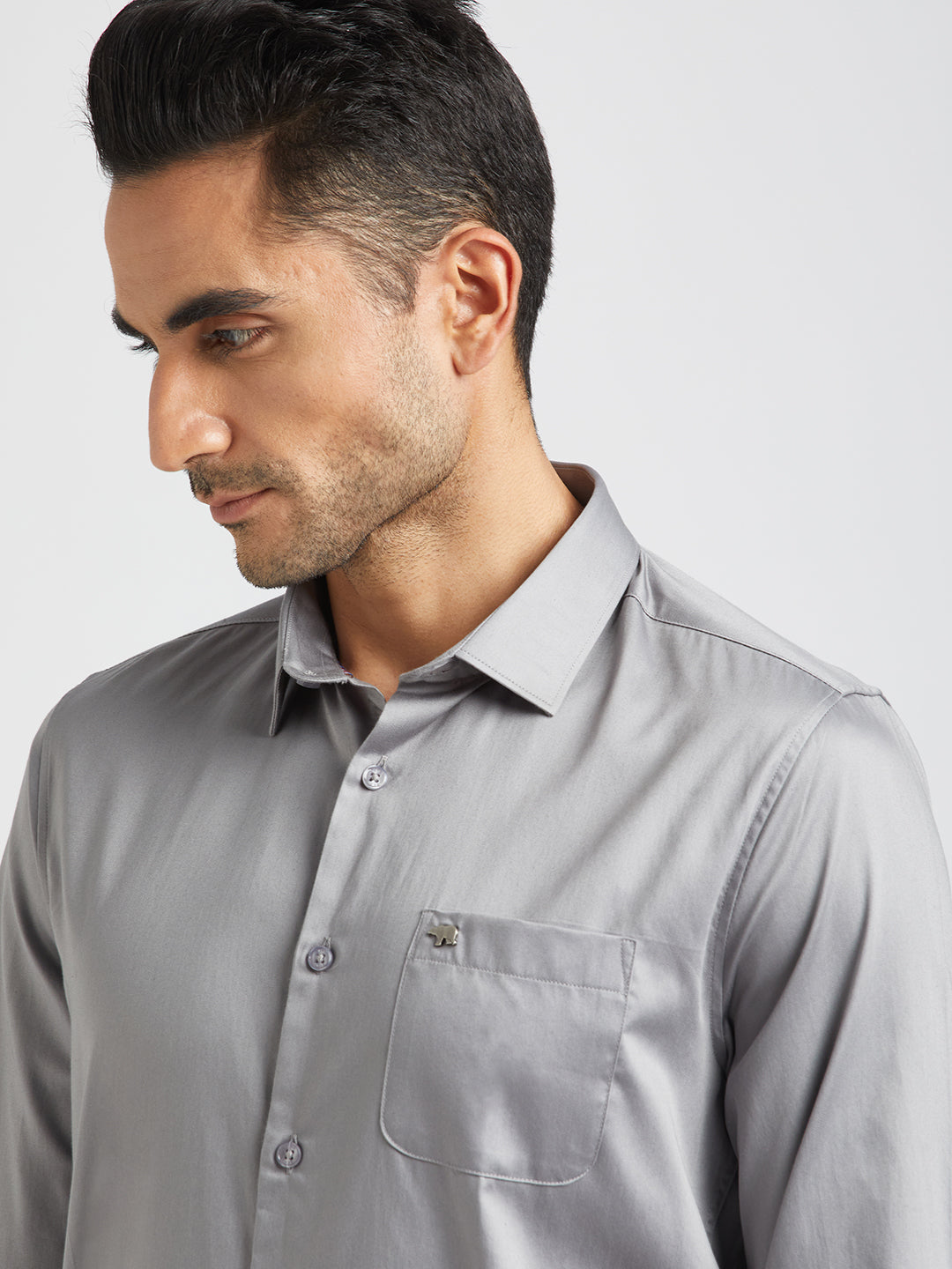 This is one of the official shirts for men. This grey shirt formal is the official shirts for men. This formal shirt is available on myntra, ajio, flipkart, nykaa