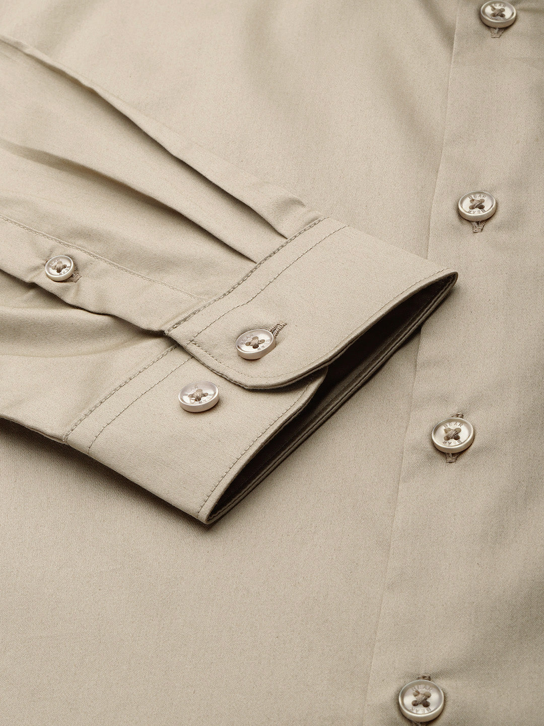 Men Brown Solid Slim Egyptian Giza Cotton Formal Shirt